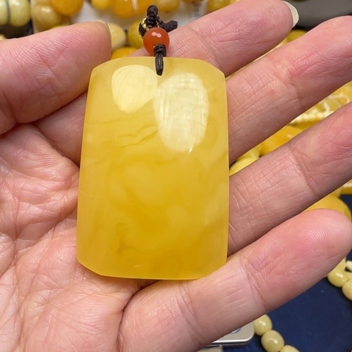 蜜蜡未镶嵌毛衣链天然蜜蜡