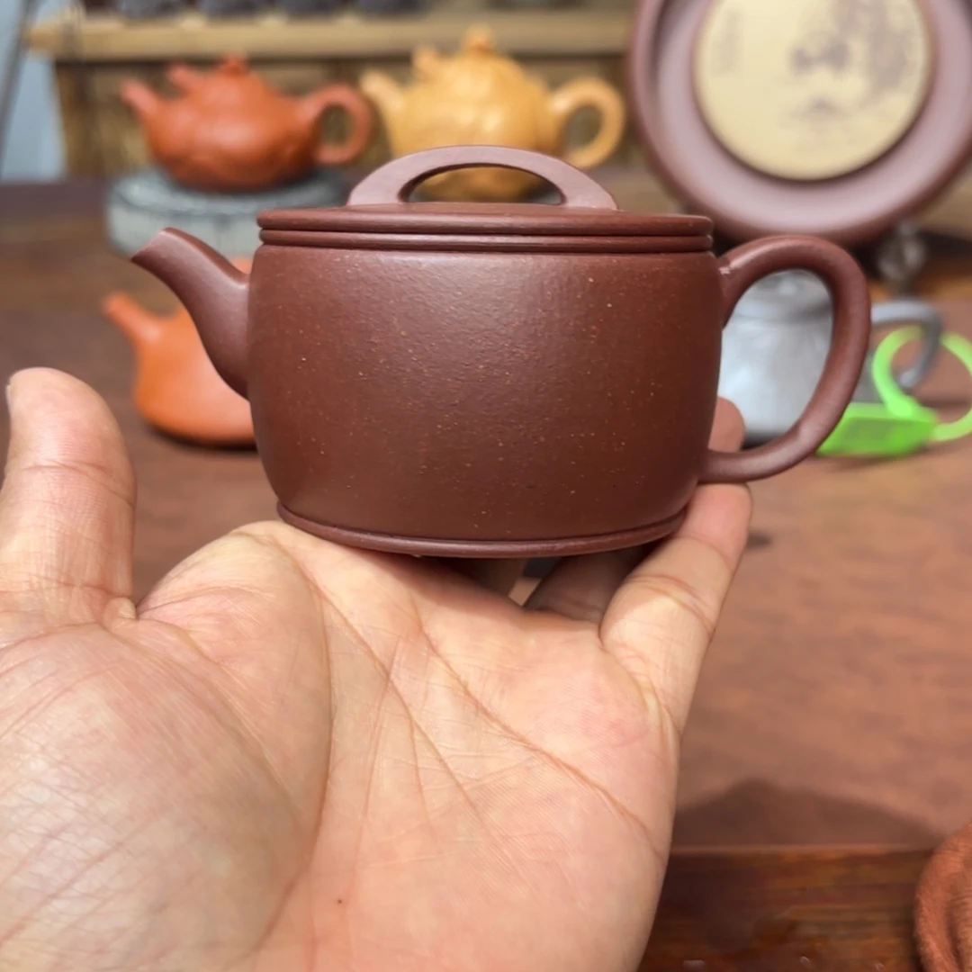 茶壶紫砂全手汉瓦150毫升 微瑕