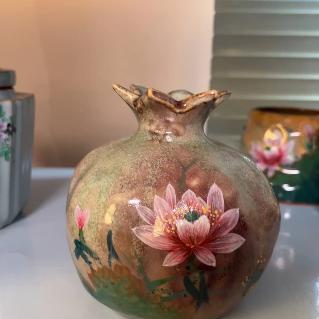 柴烧纯手工手绘陶瓷