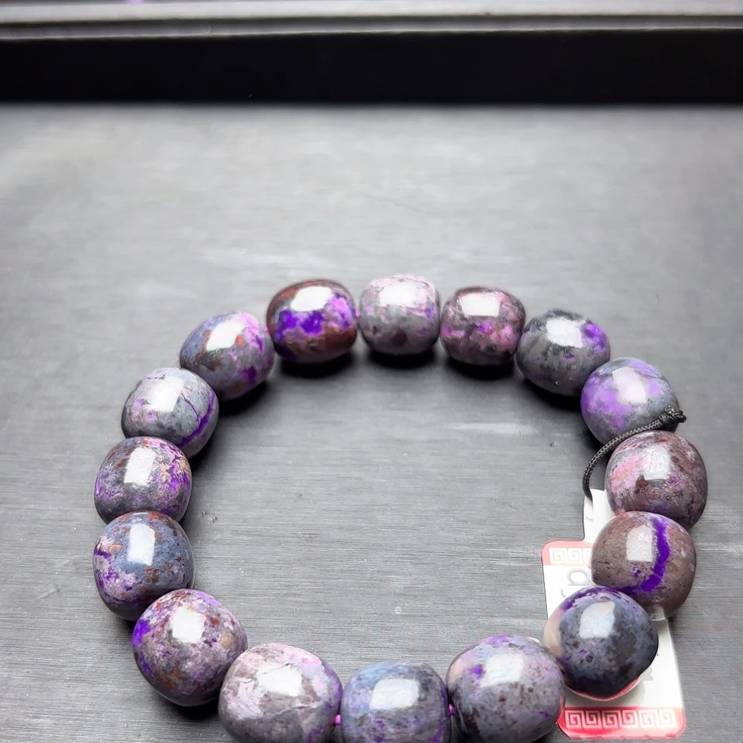 苏纪石（舒俱来）未镶嵌泥地紫樱花手串11+