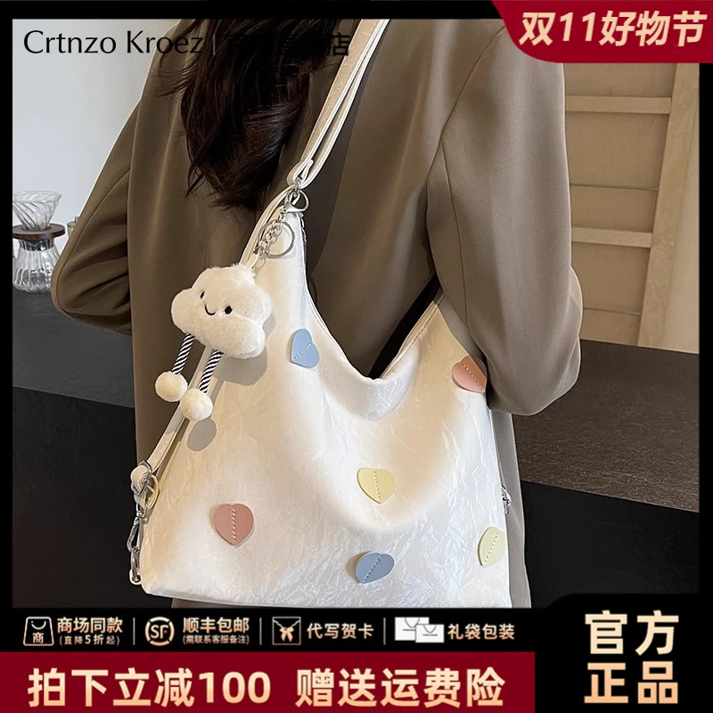 【CrtnzoKroez官方正品】双肩包女2025新款网红时尚通勤百搭单肩包