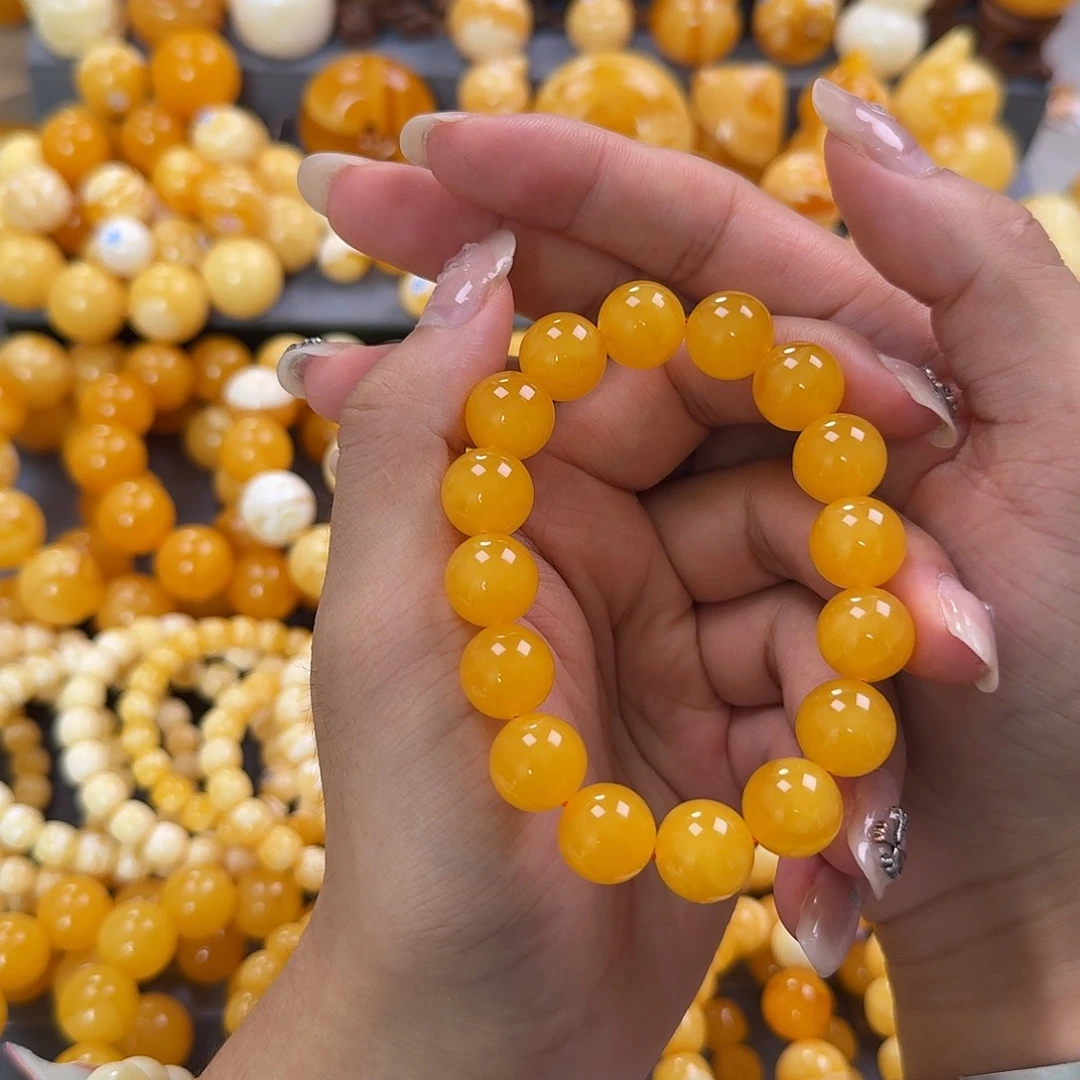 蜜蜡未镶嵌珠宝奇石同料13mm