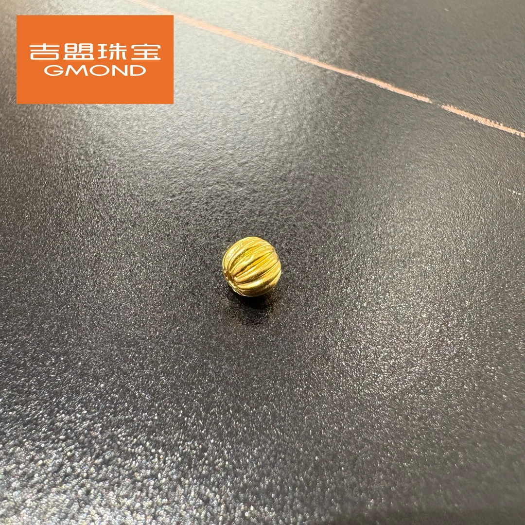 足金999南瓜珠卡5黄金转运珠 按克卖 发顺丰