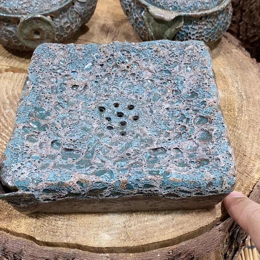 粗陶志野柴烧茶器