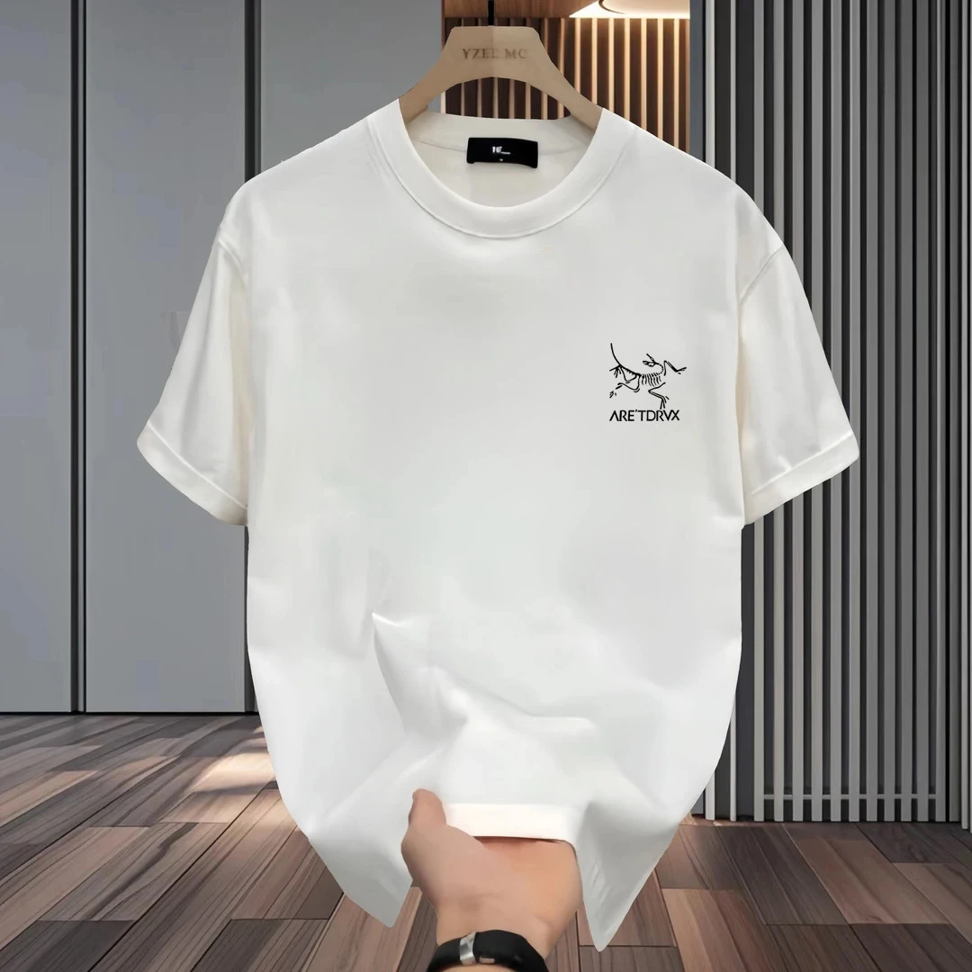 鸟家高质量260g重磅双纱短袖t恤男士夏季女宽松上衣圆领