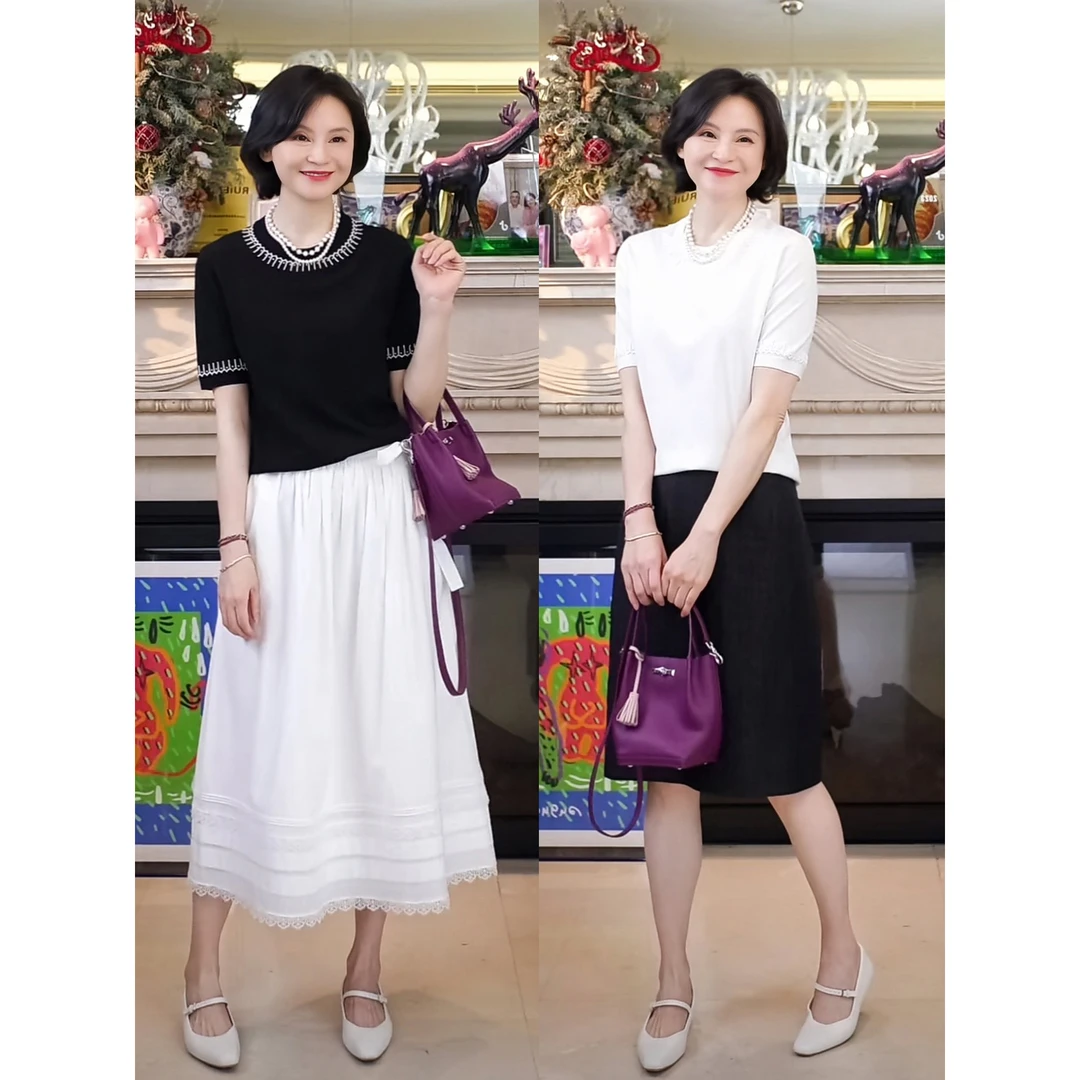 我是摩羯 月光宝盒 进口伊力特16针机织千颗钉珠圆领夏针织T恤