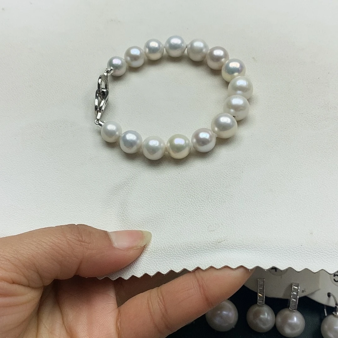 银S925镶嵌淡水珍珠颈饰