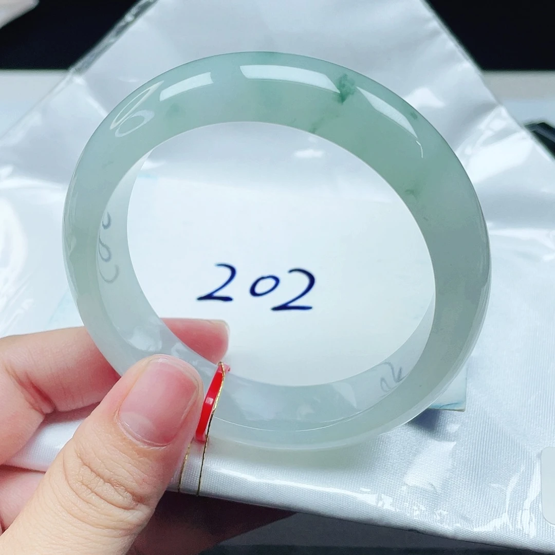 翡翠未镶嵌手镯正圈宽边55.5