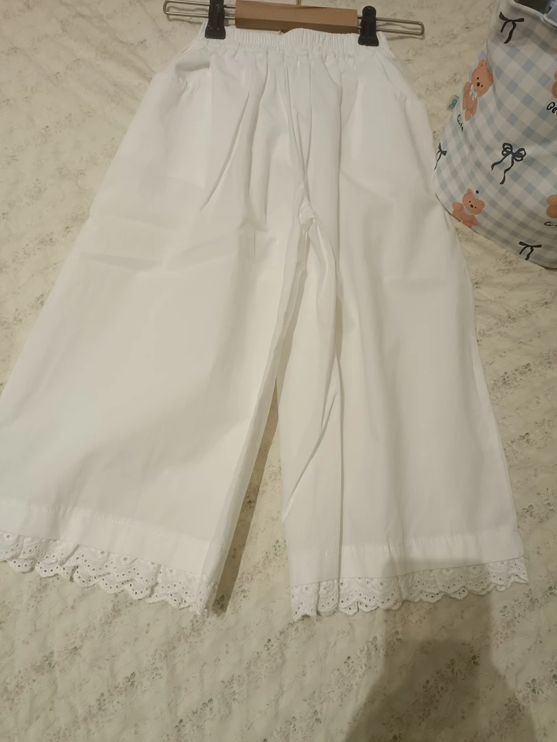 114女宝夏款花边直筒裤
