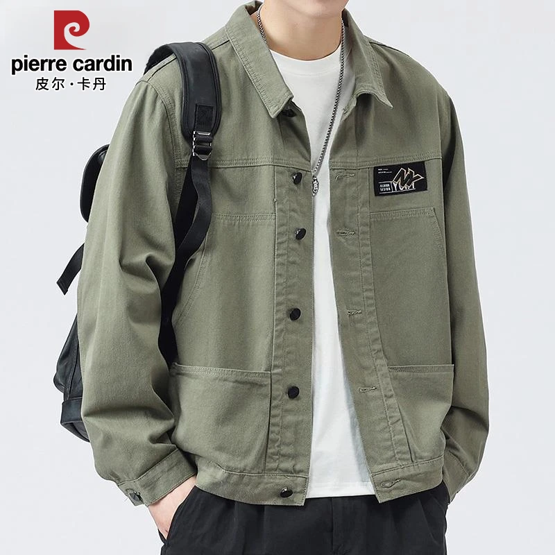 【梭织】工装衬衫男士春秋季百搭潮流休闲翻领纯色新款宽松衬衣男