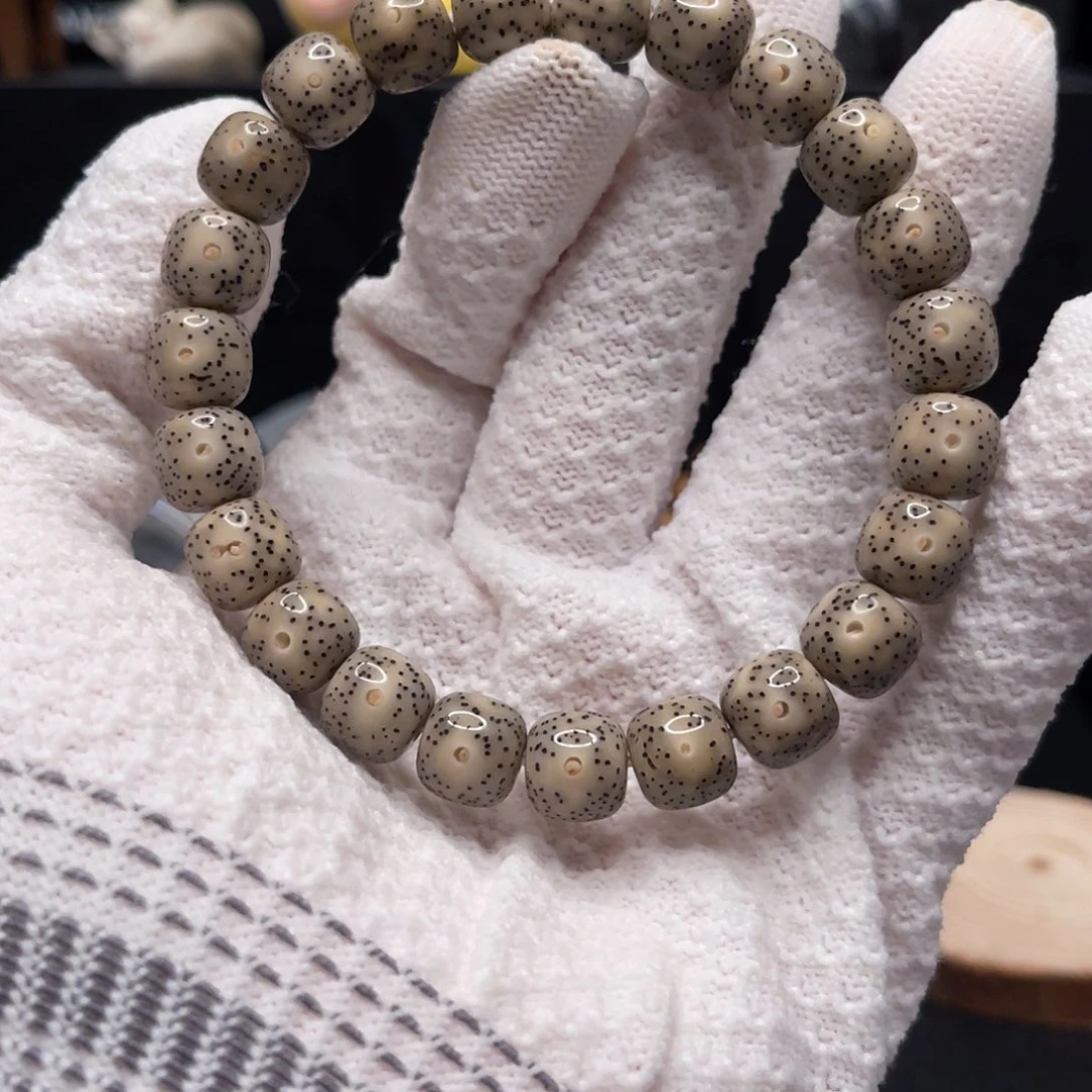 手串星月菩提石玉糯冰10×9星点货高抛正月