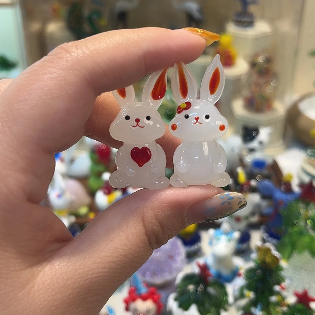 琉璃手工艺品一对