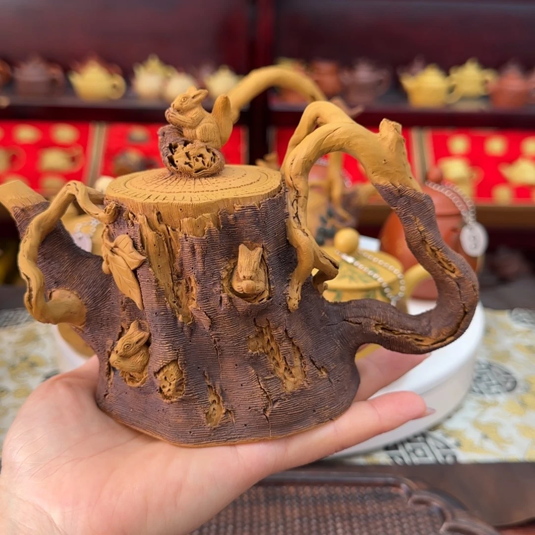 茶壶段泥枯木松鼠250cc