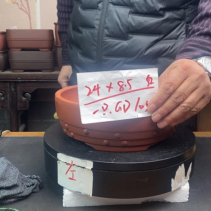 紫砂花盆货号一只GD105