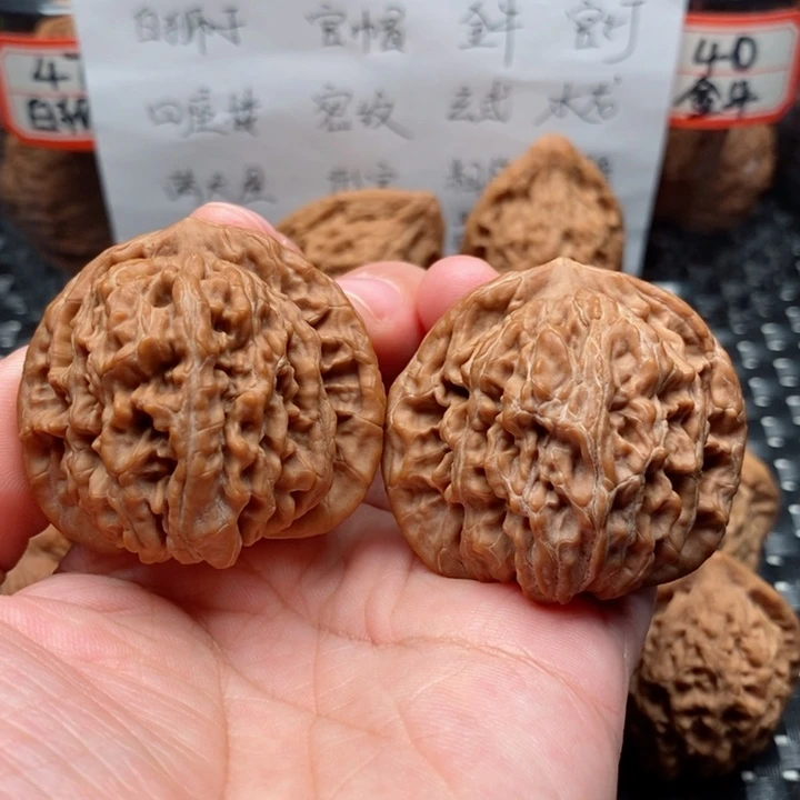 吊坠文玩核桃福*门四座楼