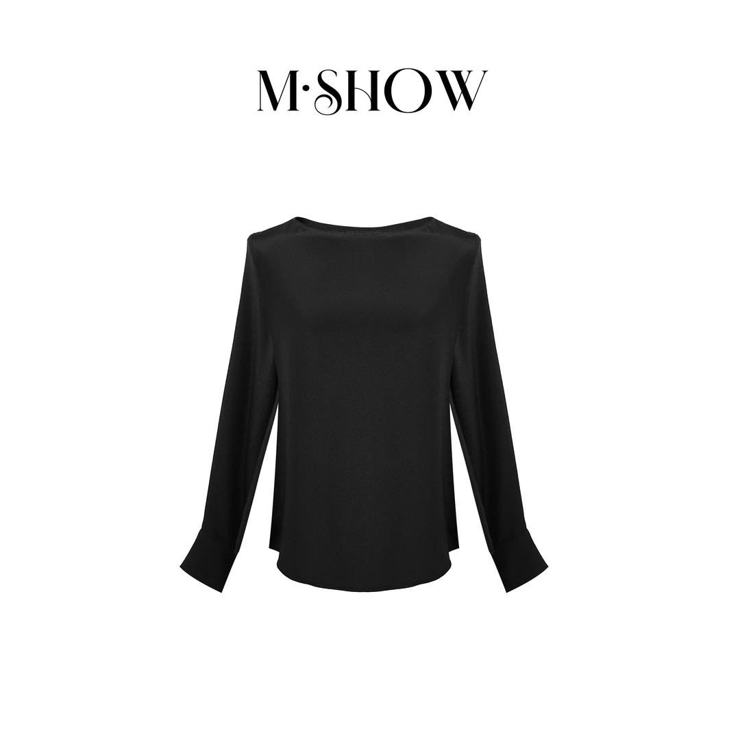 【重磅真丝】100%桑蚕丝32姆米重绉纯色女士长袖真丝衬衫8661C