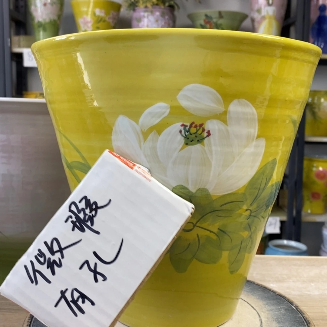 景德镇手工手绘陶瓷花盆