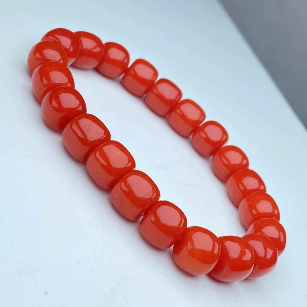 过年25A673号精品红老型珠手链10mm多样性发一件