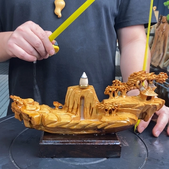 柏木（崖柏）山水倒流香送两盒香