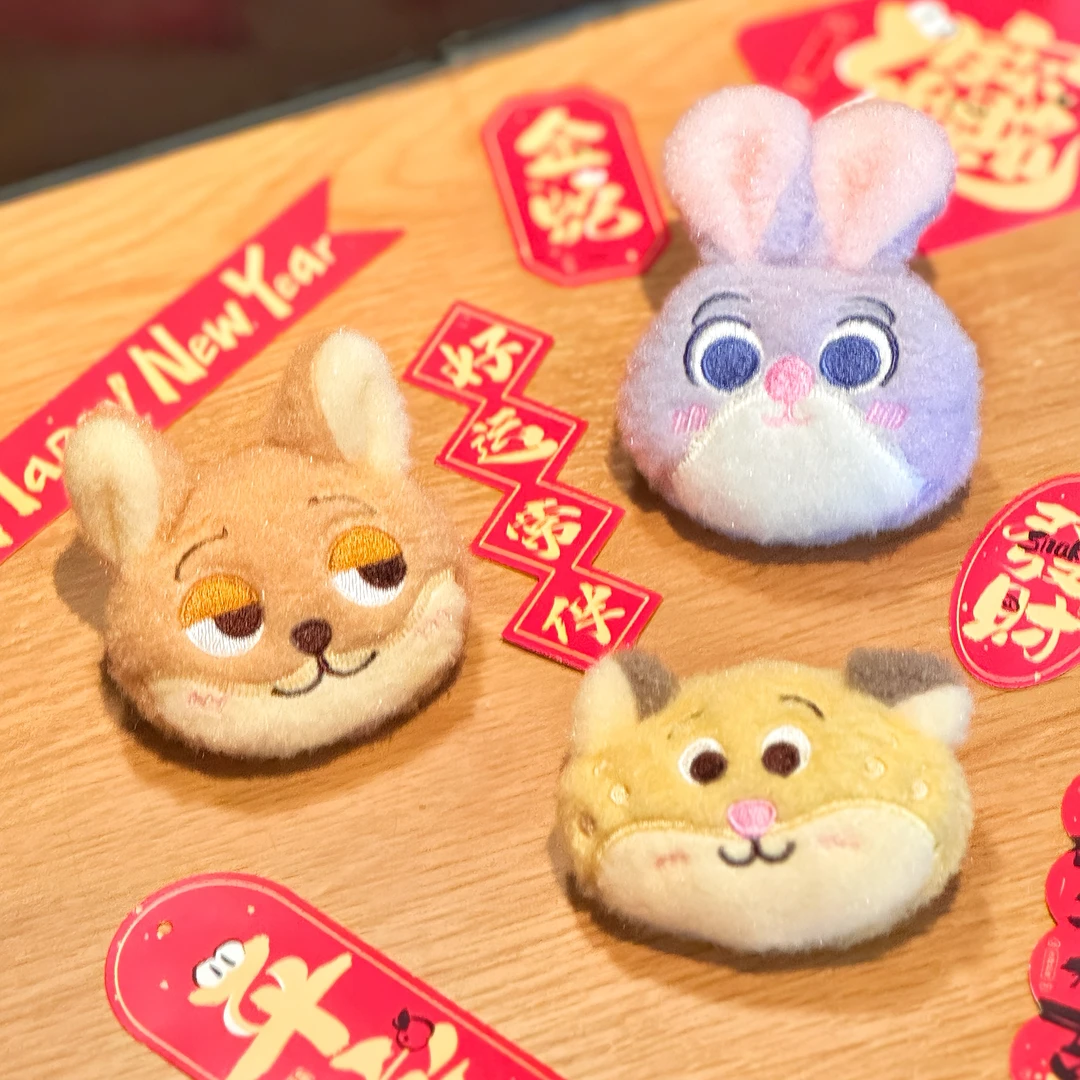 3号系列专属鞋花挂件儿童朱迪少女心红色毛绒立体软萌女生