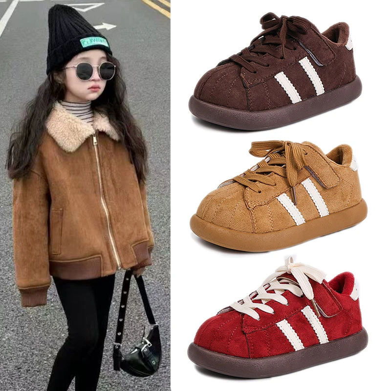 儿童运动鞋2025新款秋冬款女童二棉鞋冬季加绒男童鞋子宝宝小童鞋