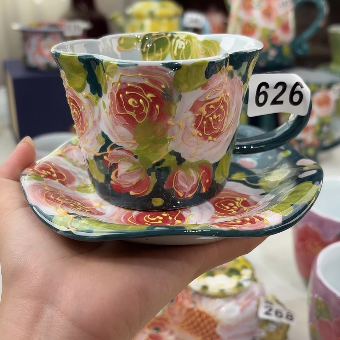 陌***开景德镇手绘高温釉下彩陶瓷茶具