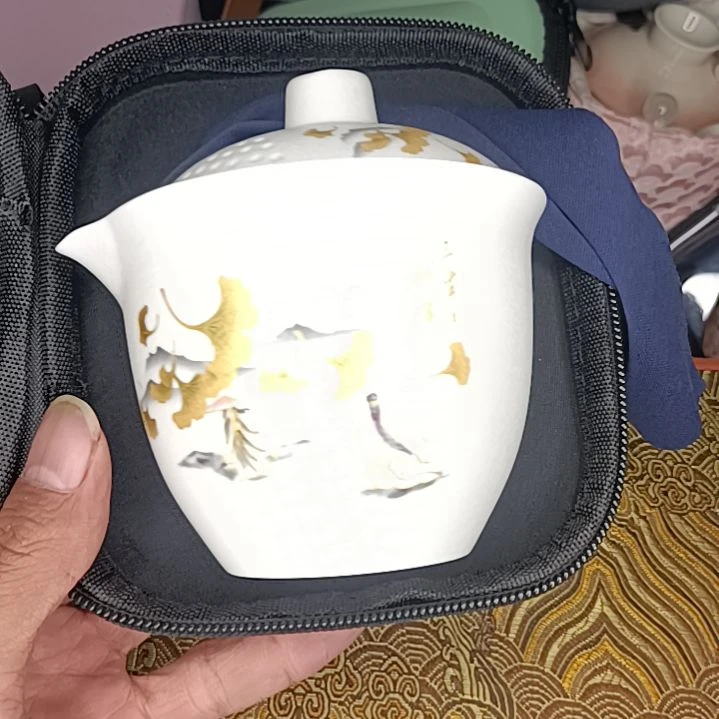 高颜值户外专用旅行茶具便携陶瓷快客杯功夫茶具泡茶器一壶二杯