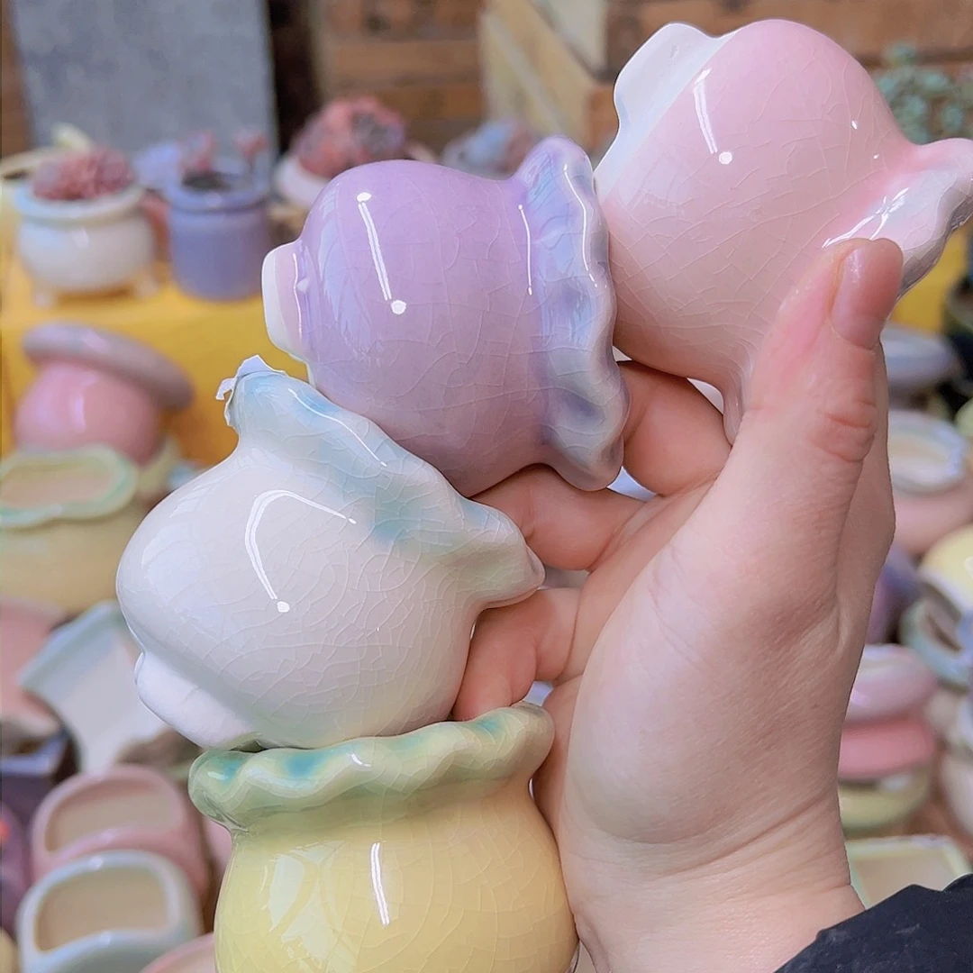 红陶陶瓷花盆当场满12包邮