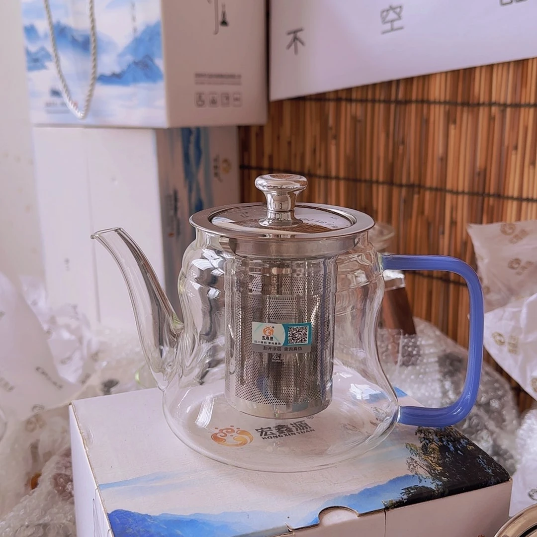 高硼硅玻璃茶水分离款瑕疵H669蓝玉