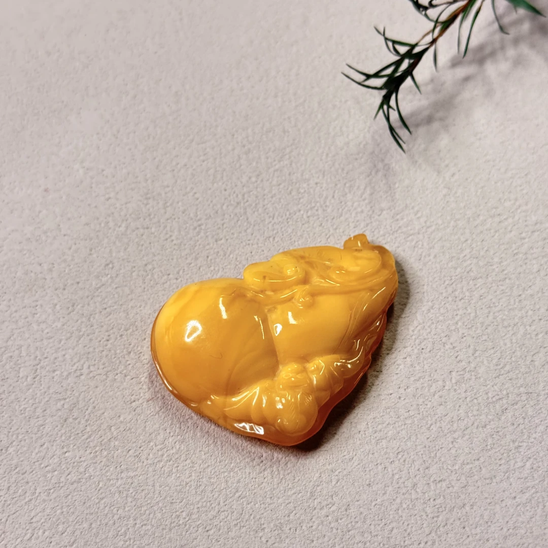 【六六中古】孤品复古天然蜜蜡吊坠te8460