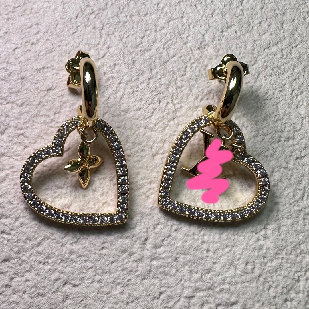 合金羽毛耳饰 LL耳环耳钉 AB款 爱心