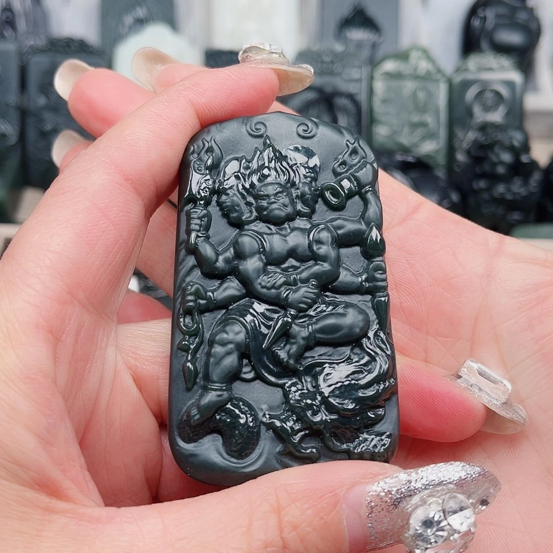 和田玉（青玉）挂件未镶嵌