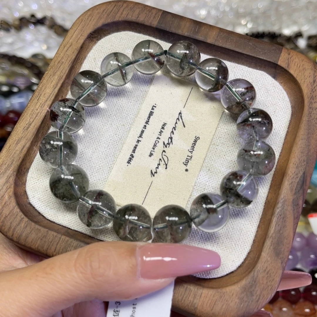 水晶颈饰未镶嵌天然绿幽灵卡13➕拍2单