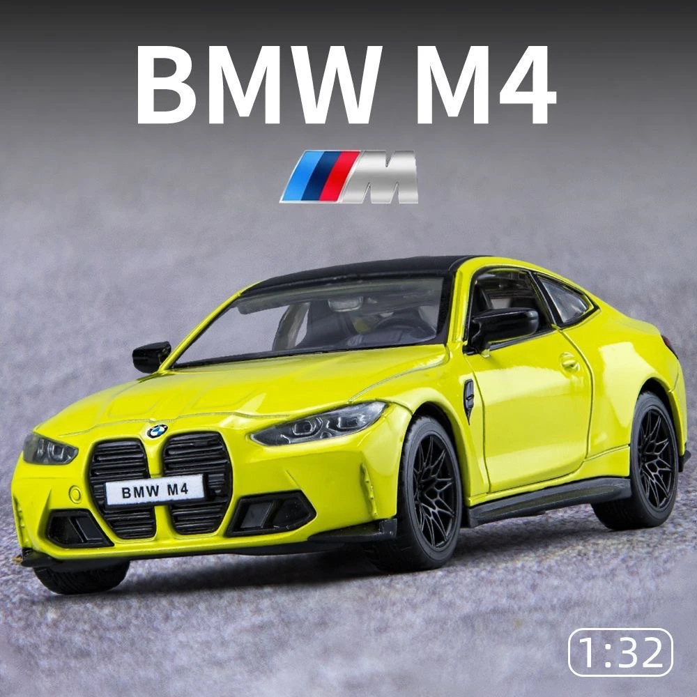1/32宝马M4仿真车模型合金声光回力玩具男孩摆件正版授权