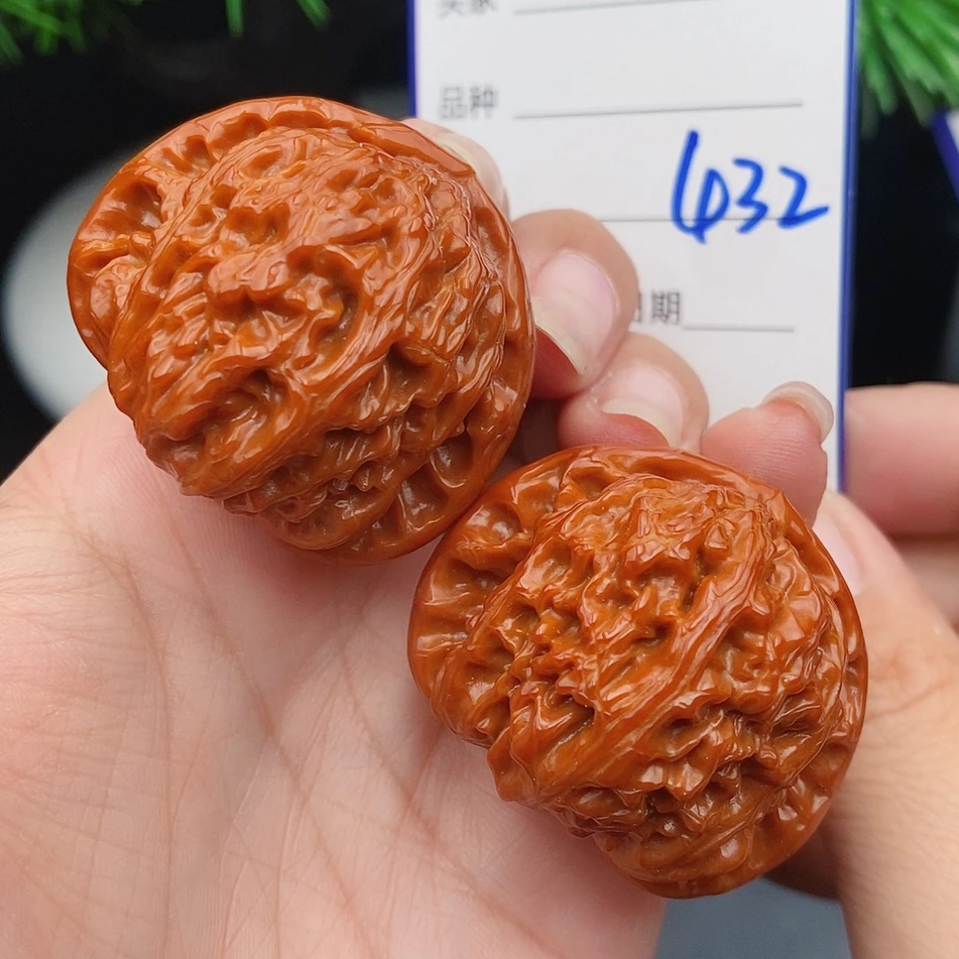 把件文玩核桃40球白432