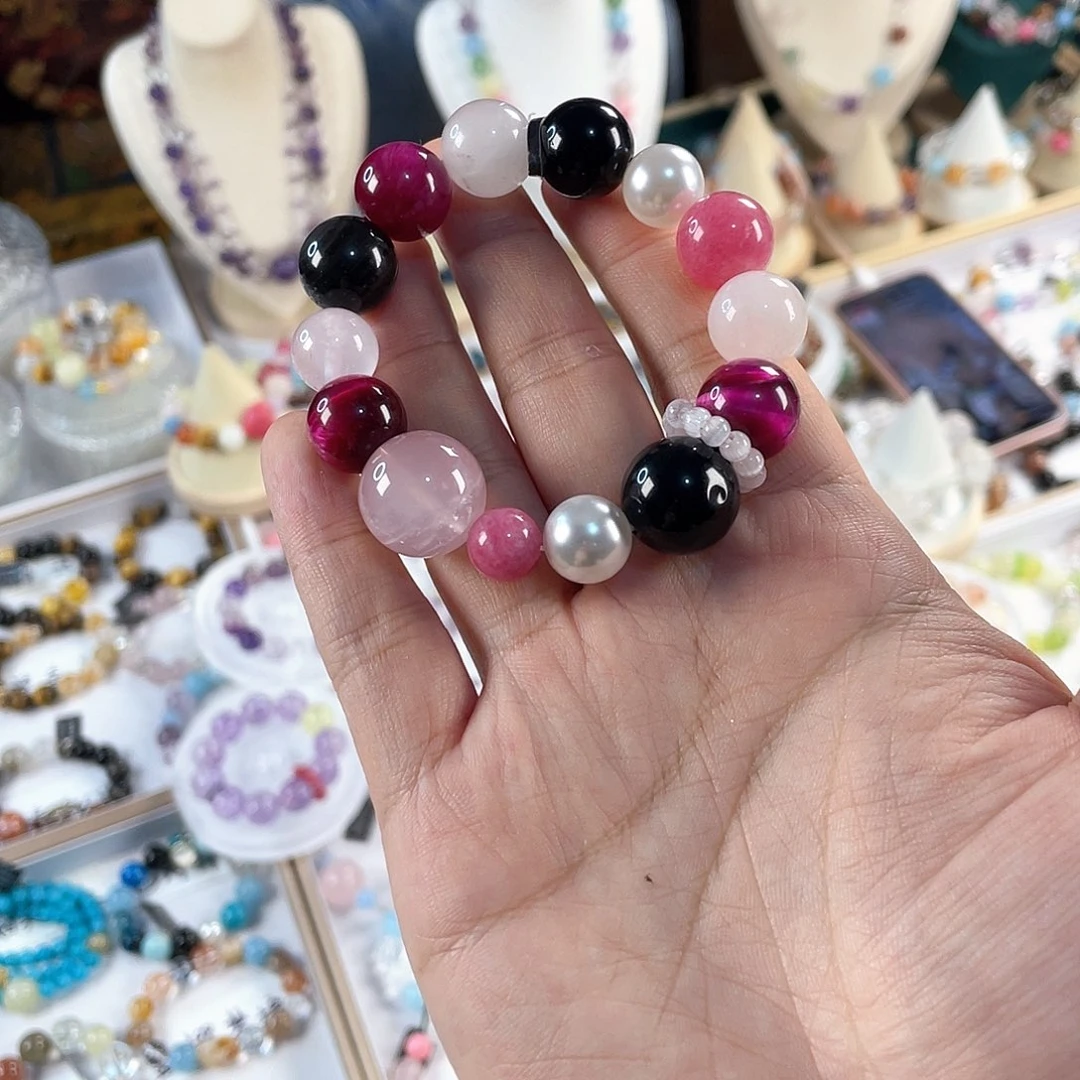 银S925镀金镶嵌手链水晶