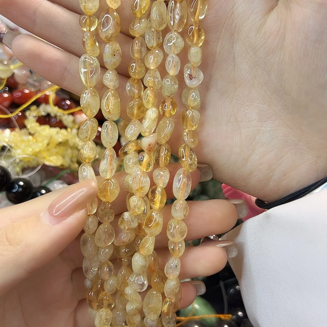 玛瑙/玉髓合金珠宝半成品暴力黄卡6✖️8一条