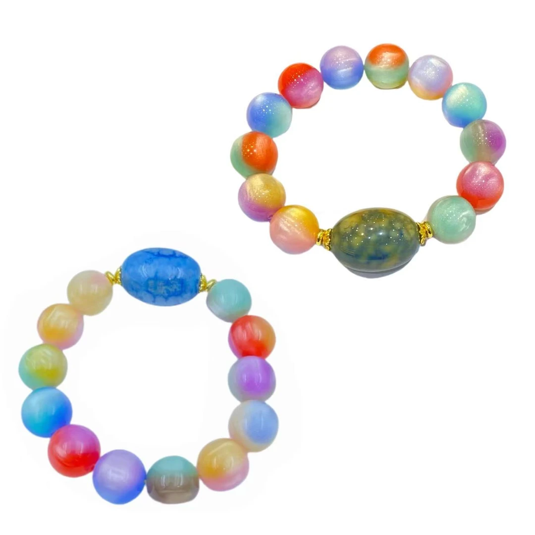 玛瑙多彩多宝手链S1195X合金多样性只发一件