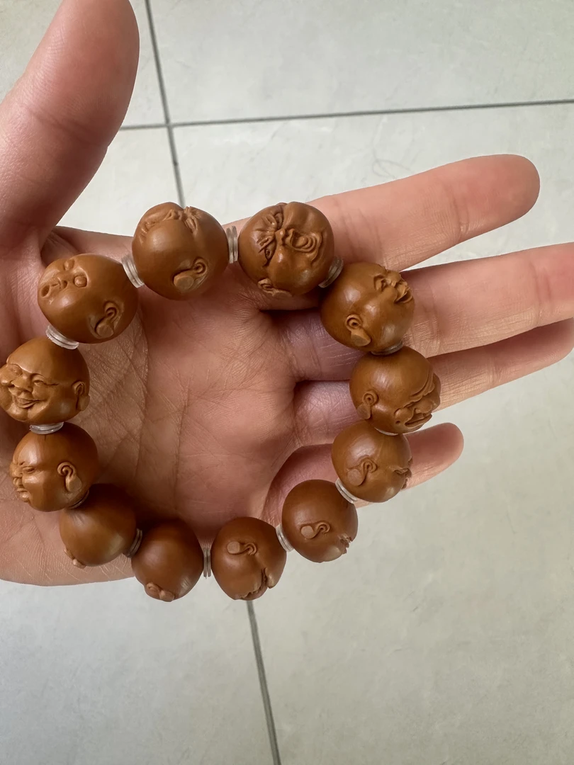 橄榄核雕人生百态手串
