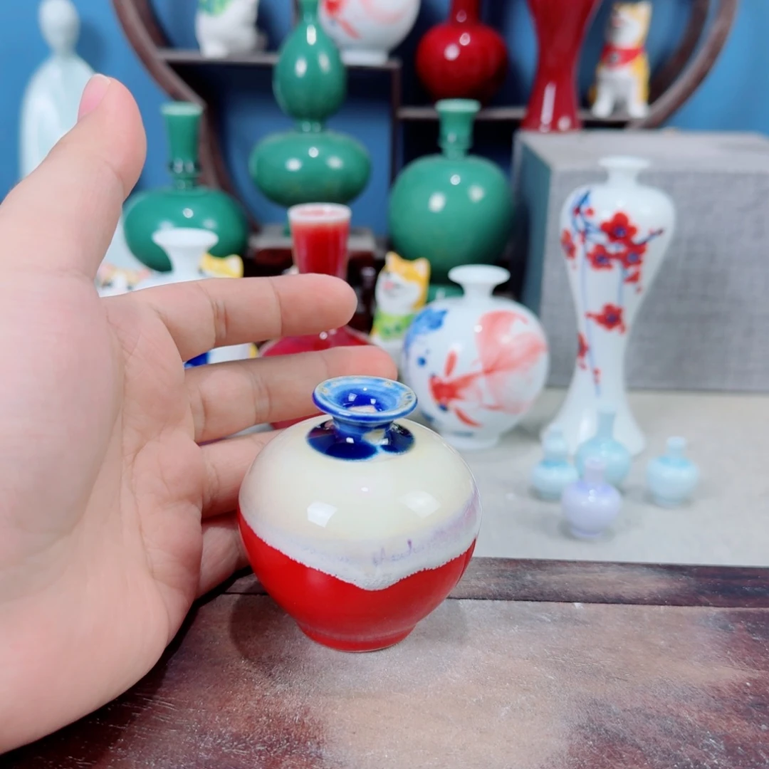 陶瓷手工小花器摆件