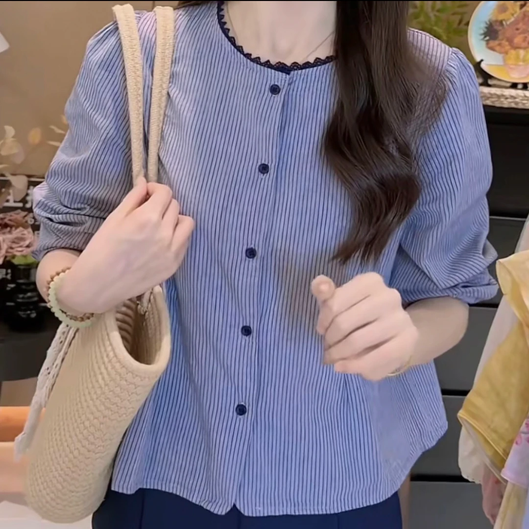 1气质百搭复古文艺长袖女款秋季休闲时尚上衣