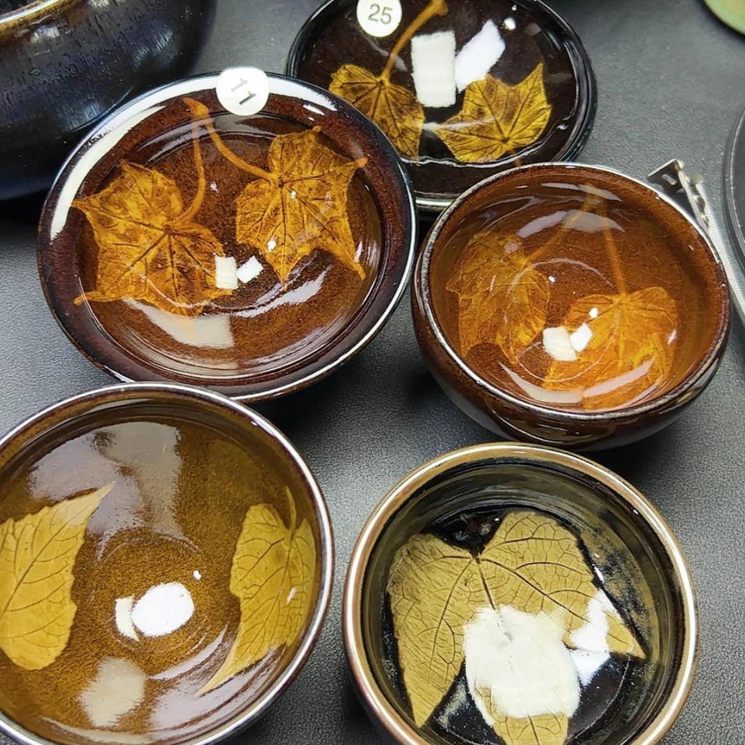 【闪购商品】茶盏建***者建窑建盏主人杯5只