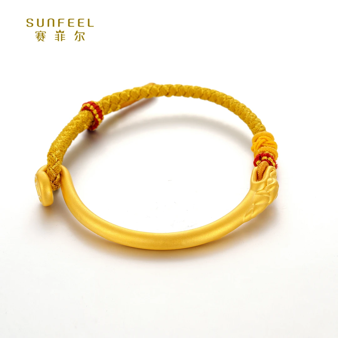 SUNFEEL/赛菲尔【二十三店】足金5D艺术龙头铜钱半镯吊坠DYD000260
