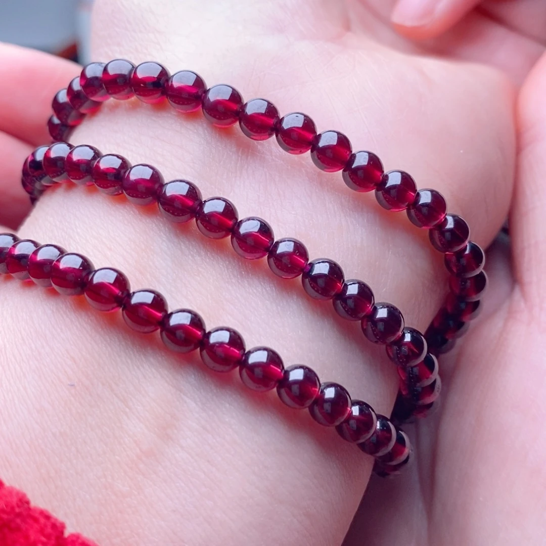 手链未镶嵌石榴石天然5.3玻璃体喜欢完美勿拍