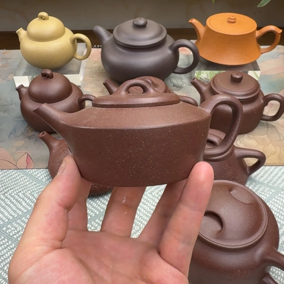 风***清茶壶紫砂手工泥 镜瓦 120cc 半手工 无添加