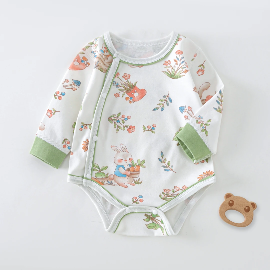 柔软细腻~真的好穿 纯棉四季包屁衣款无骨缝制超萌可爱 婴儿宝宝