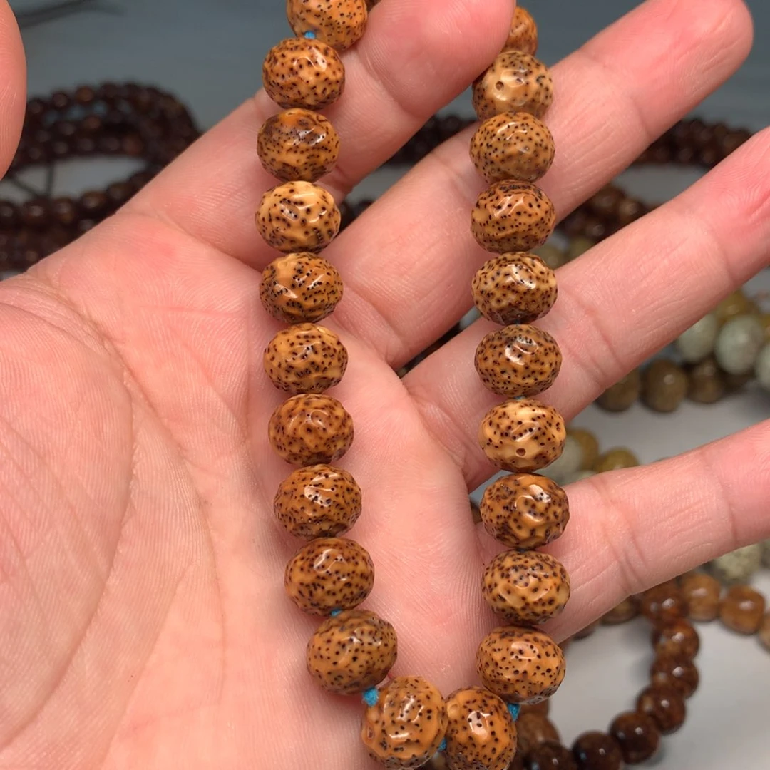 吊坠星月菩提陈化料1210手工无相