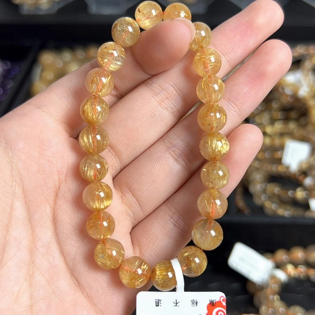 未镶嵌手链水晶天然金发晶