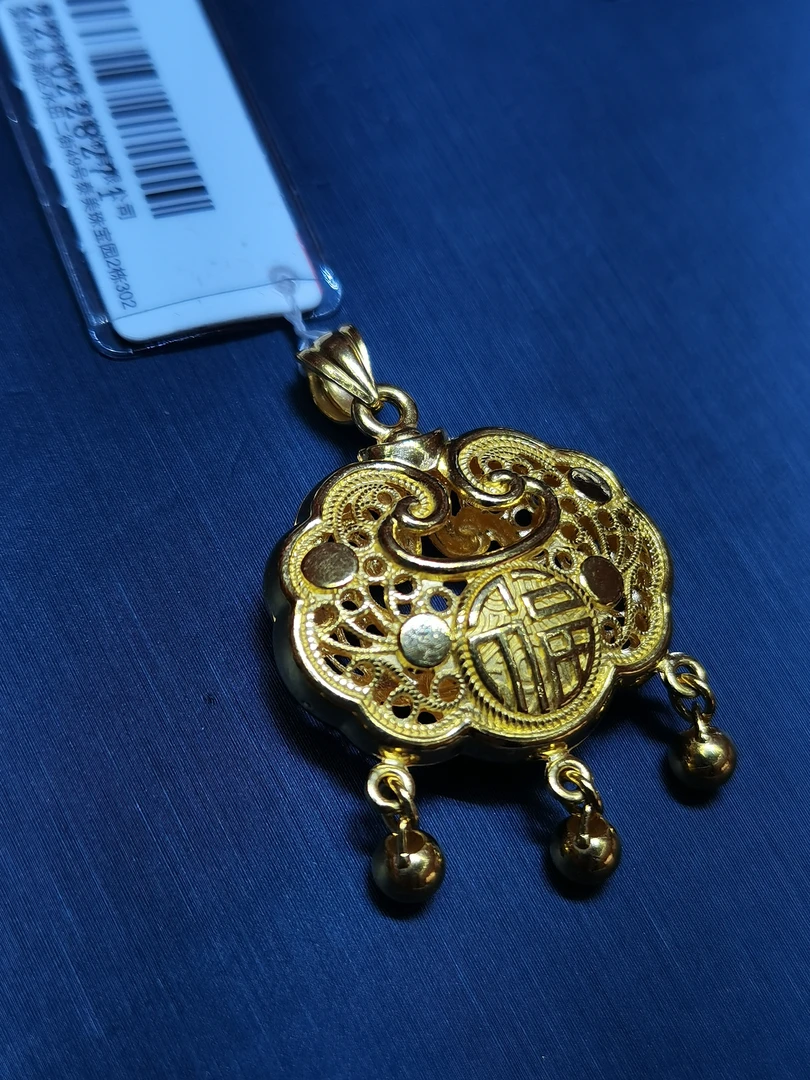 足金福祥锁加厚版