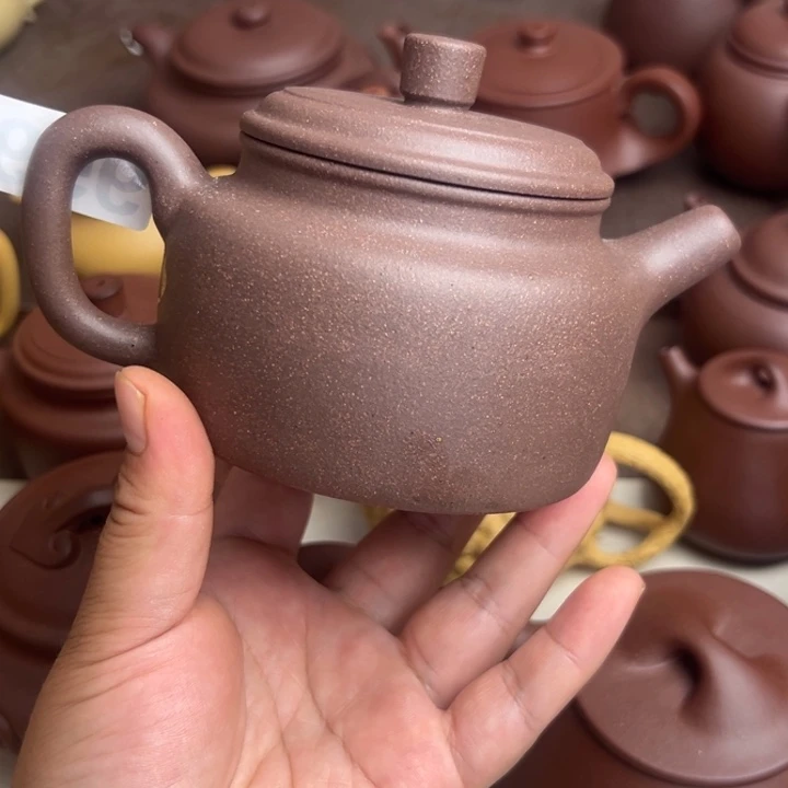 茶壶紫砂紫泥半手工300cc左右